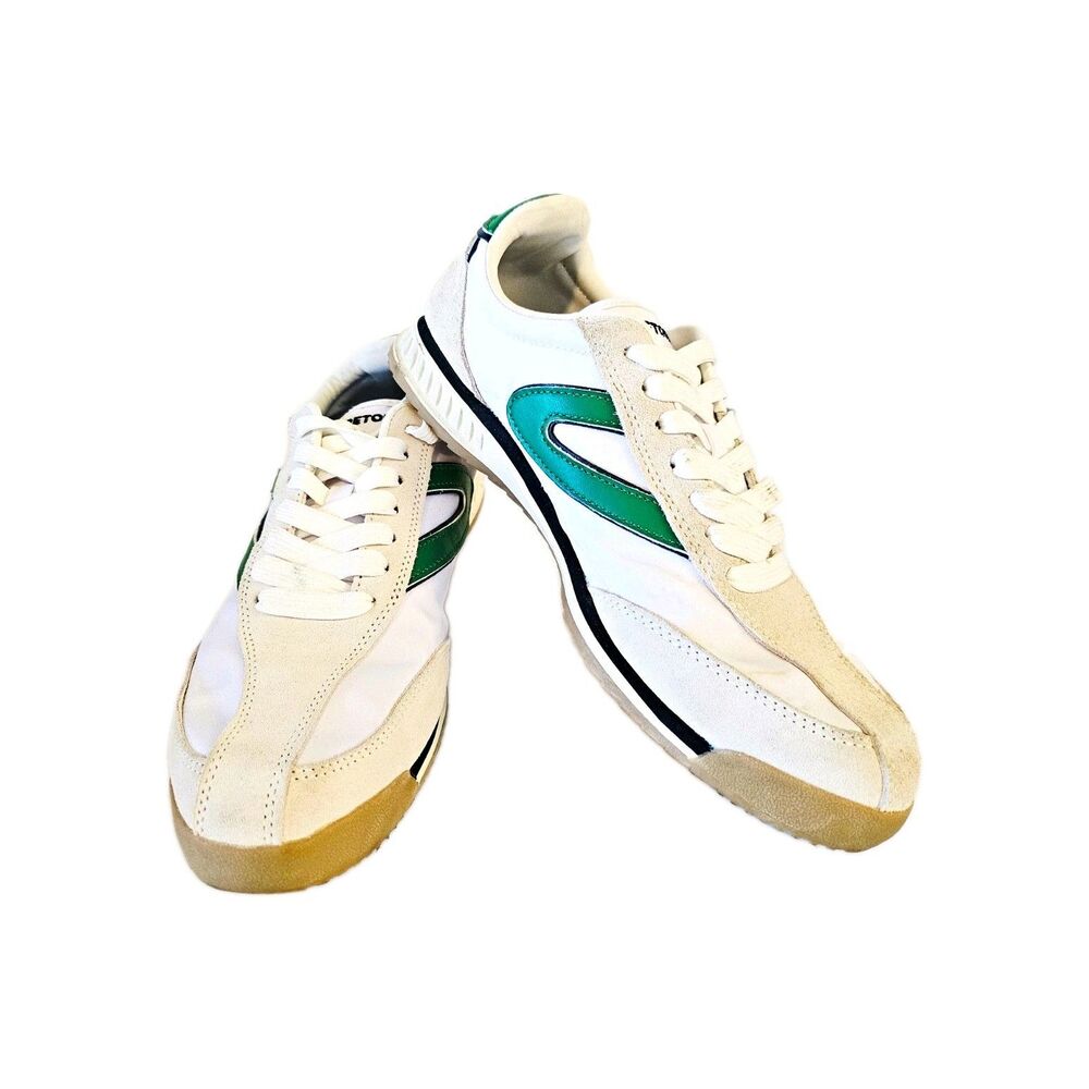 Tretorn Kristine Elite G Men's Low Top Lace Up Leather Sneakers White/Green